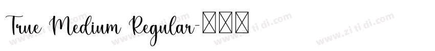 True Medium Regular字体转换